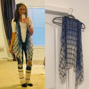 Ombré tassel vest